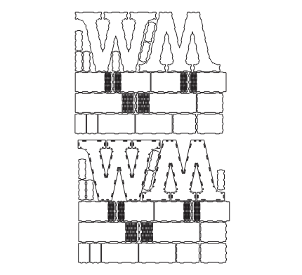 Wooden 3D Letter W CDR File | CNC Woodworking Design | 3D Alphabet Letter Cutting Template