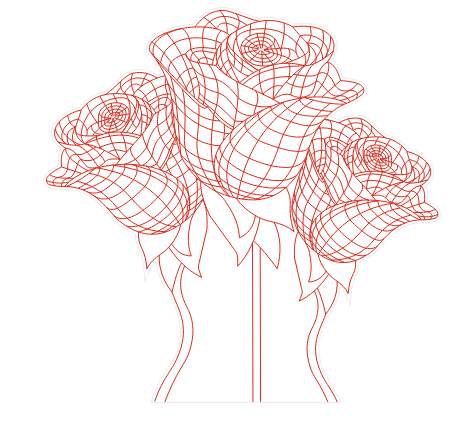Flower Hologram Laser Cut DXF AI EPS Files