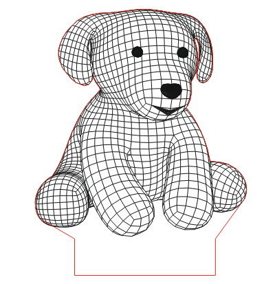 Dog Design Acrylic Laser Cut DXF AI EPS Files