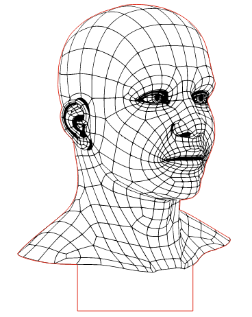 Human Head Laser Cut DXF AI EPS Files