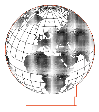 Earth Globe Laser Cut DXF AI EPS Files