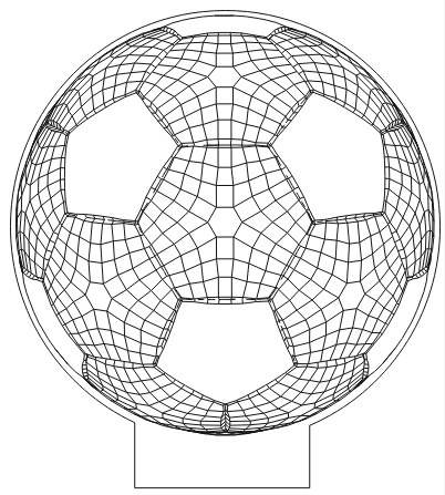 Football Hologram Laser Cut DXF AI EPS Files