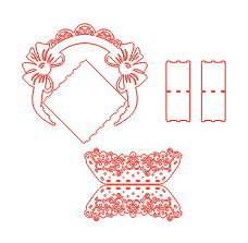 Carved Flower & Fruit Basket DXF, AI, CDR, EPS & SVG Files – Decorative Laser Cutting Design