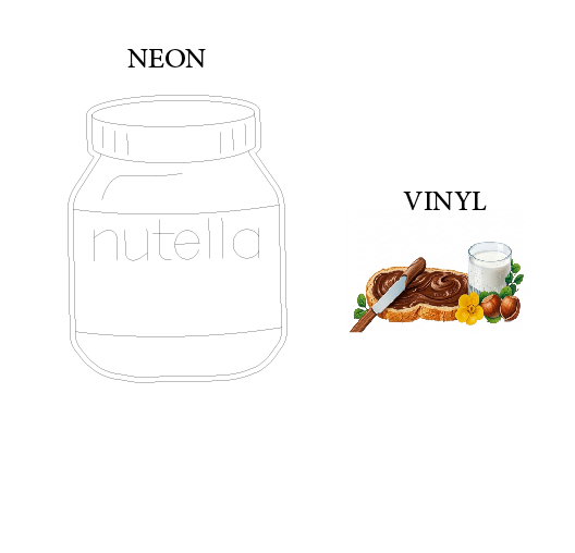 Nutella Neon Sign DXF, SVG & AI Files – LED Light CNC & Laser Cutting Design