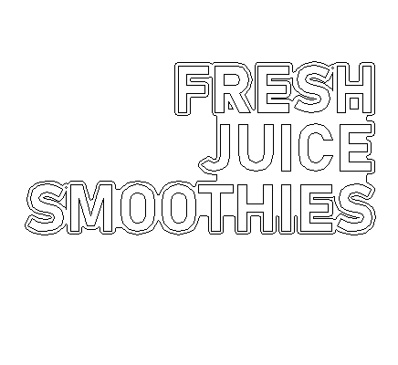 Fresh Juice Smoothies Sign DXF, SVG & AI Files – Neon & LED CNC Laser Cutting Design
