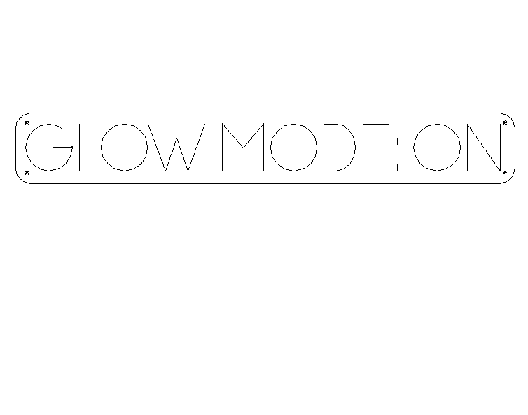 GLOW MODE Neon Sign DXF, SVG & AI Files – LED Light CNC & Laser Cutting Design
