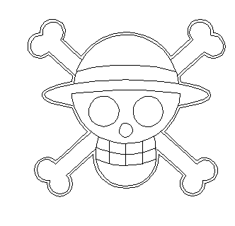 One Piece Head Neon Sign DXF, SVG & AI Files – Anime LED Light CNC & Laser Cutting Design