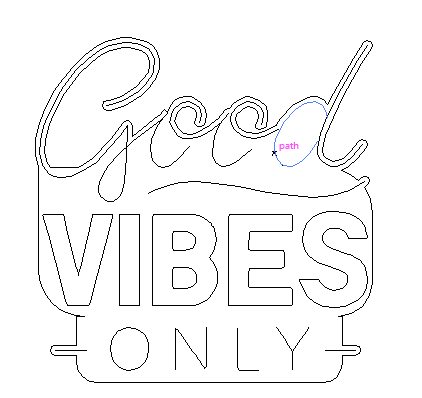 Good Vibes Only Neon Sign DXF, SVG & AI Files – LED Light CNC & Laser Cutting Design
