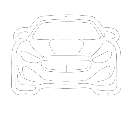 Car Neon Sign DXF, SVG & AI Files – LED Light CNC Cutting Design