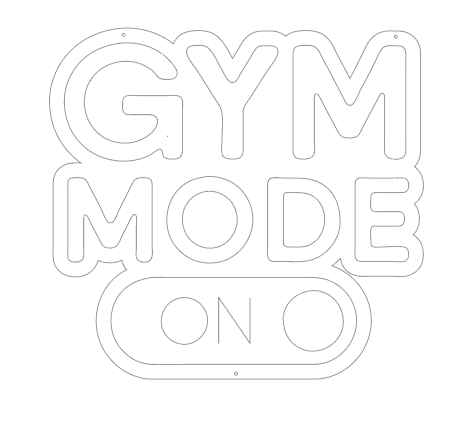Gym Mode Neon Sign DXF, SVG & AI Files – LED Light CNC Cutting Design
