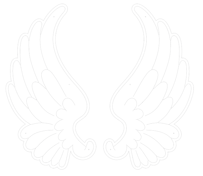 Wings Neon Sign DXF, SVG & AI Files – LED Light CNC Cutting Design