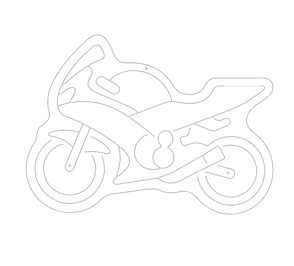 Motorcycle Neon Sign DXF, SVG & AI Files – LED Light CNC Cutting Design