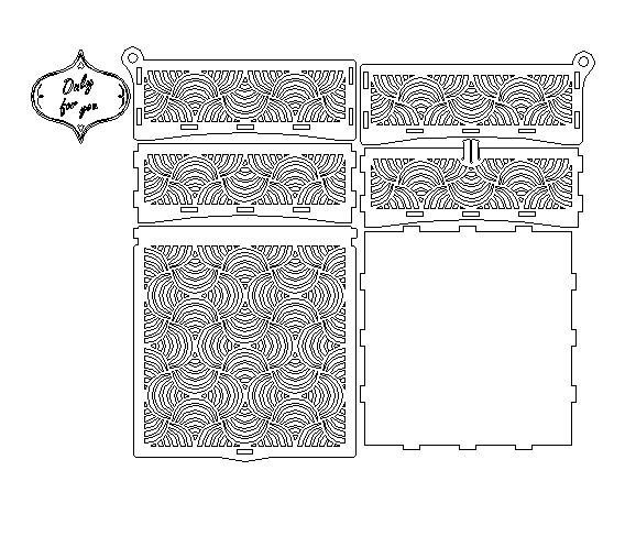 Jewelry Box AI SVG DXF – Laser Cut Decorative Wooden