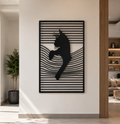 Cat Wall Decor DXF SVG AI – Elegant Feline Metal & Wood Wall Art