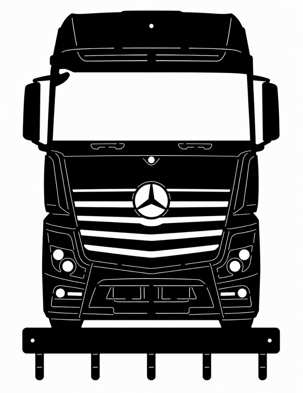 Truck Key Holder Wall Art Digital File DXF Ai SVG | CNC, Laser or Plasma Cut Digital File