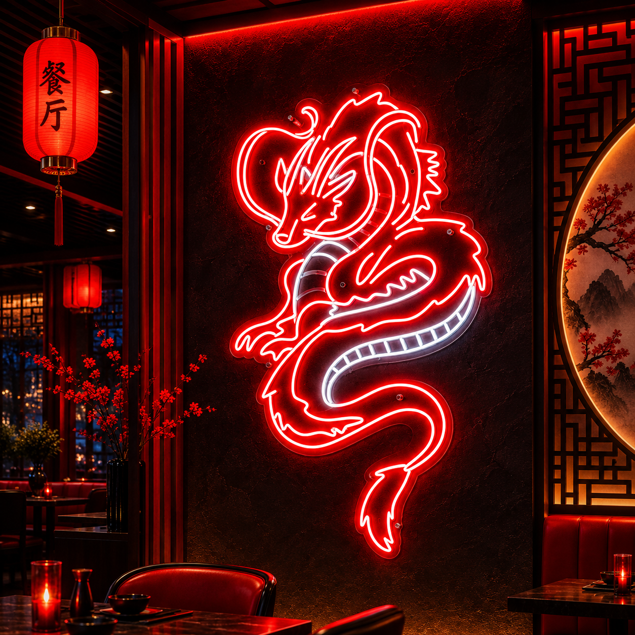 Dragon Neon Sign DXF, AI, DWG & SVG Files – LED Light CNC & Laser Cutting Design