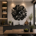 Floral Butterfly Clock DXF, AI & SVG | CNC Laser Cut Digital File