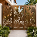 Tropical Fence DXF, SVG & AI | Metal Sheet CNC Laser Cut File | Decorative Privacy Panel Digital Download