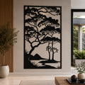 Black Trees View Wall Decor DXF, SVG, DWG & AI Files – Nature Landscape CNC Cutting Design