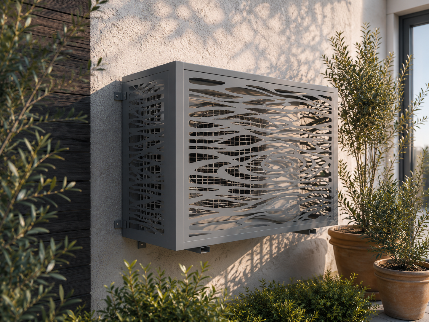 Flux Modern Decorative AC Cover DXF | CNC Laser Cut Digital Files