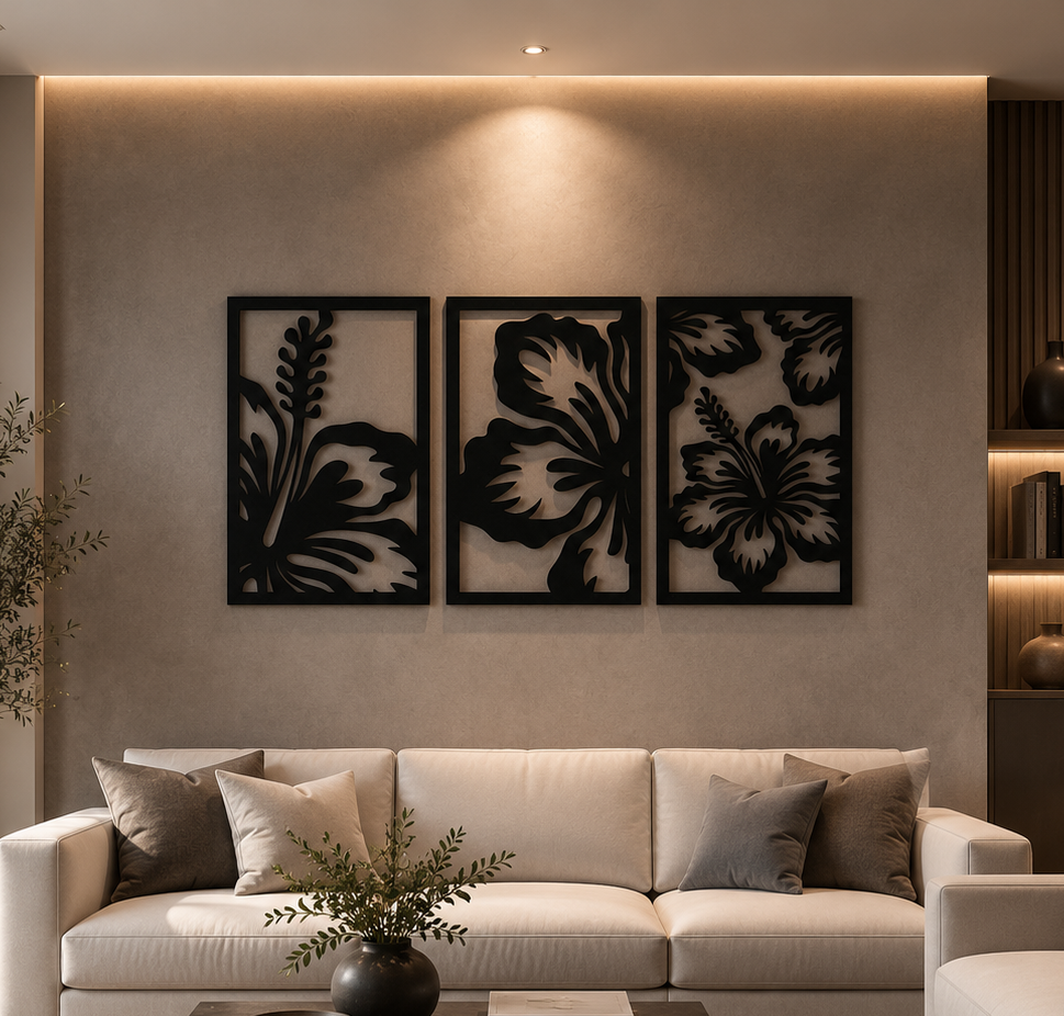 Flower Wall Decor DXF, AI & SVG Files | Wall Art | Wall Decor | CNC Plasma & Laser Cut Digital Download