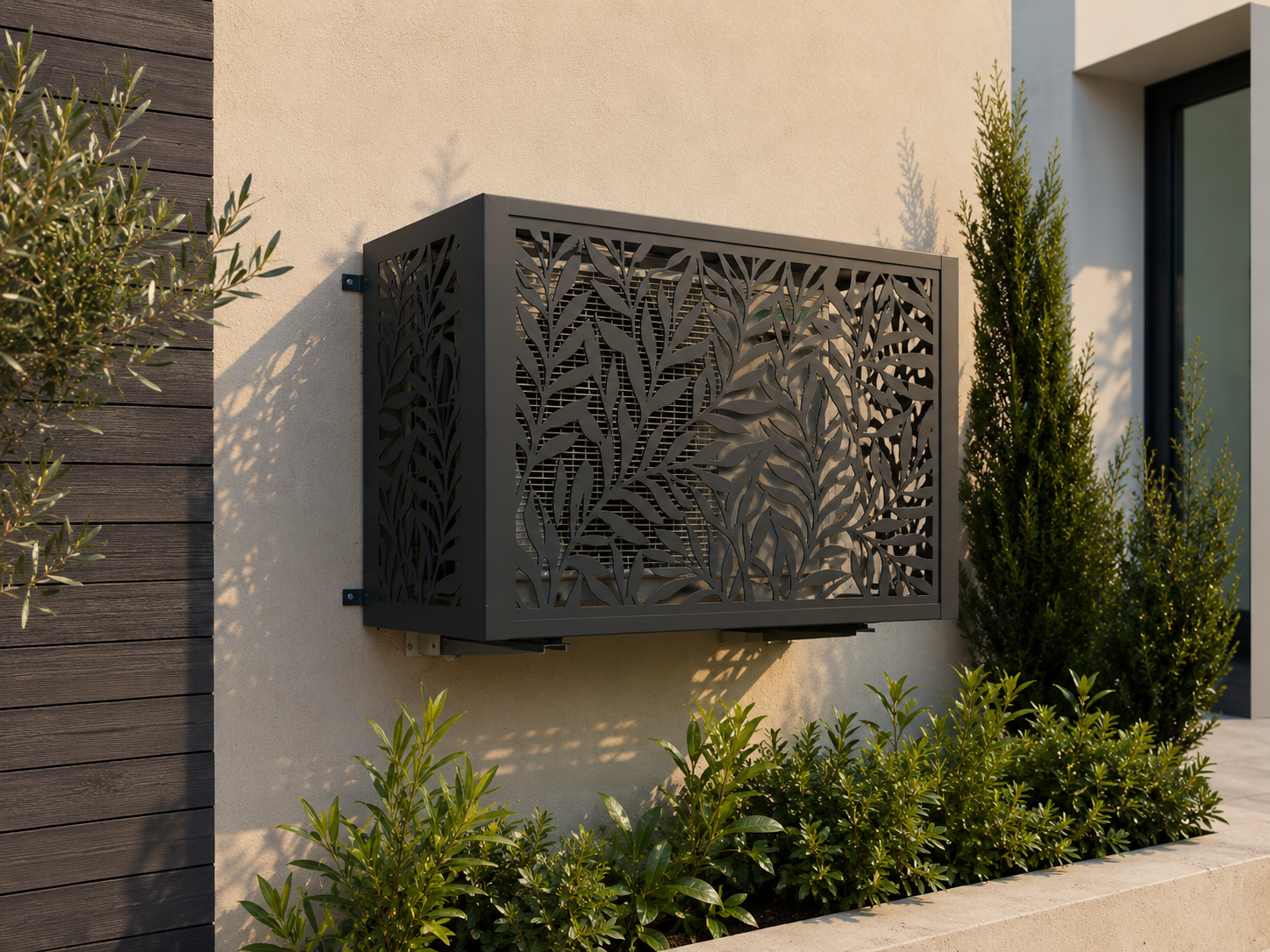 Floral Decorative AC Cover CNC Files | DXF & EPS Digital Download