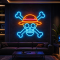 One Piece Head Neon Sign DXF, SVG & AI Files – Anime LED Light CNC & Laser Cutting Design