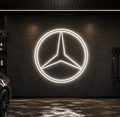 Mercedes Logo Neon Sign DXF, SVG & AI Files – LED Light CNC Cutting Design