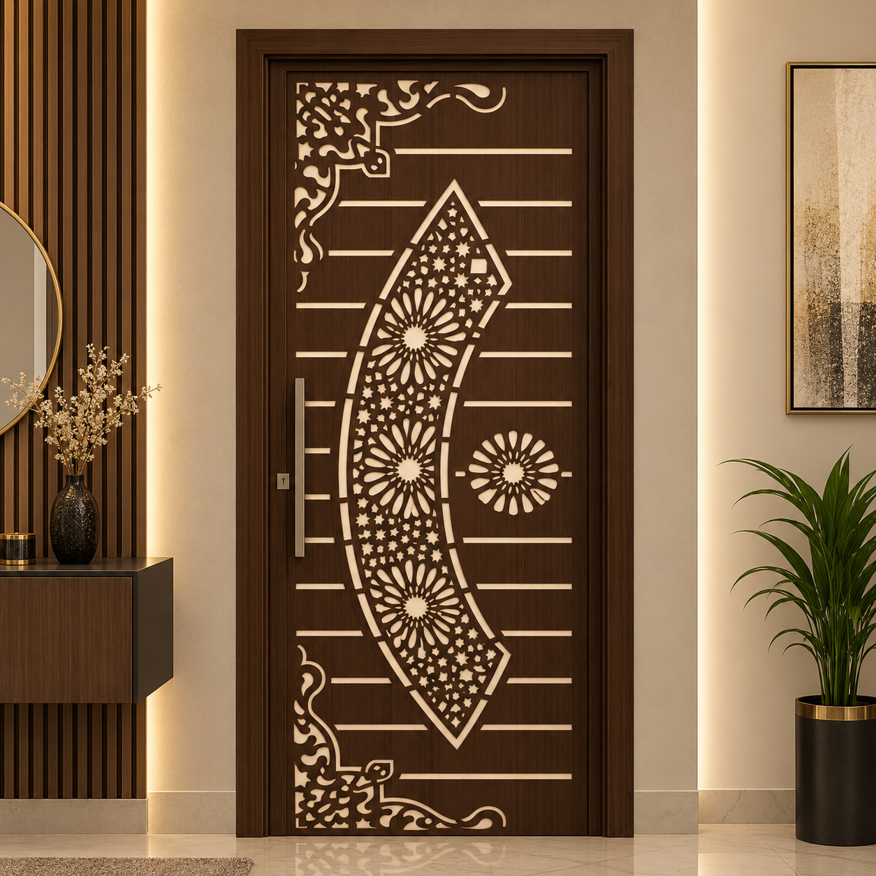Decorative Wood Door CNC & Laser Cutting Files | DXF, AI, PSD & SVG Design
