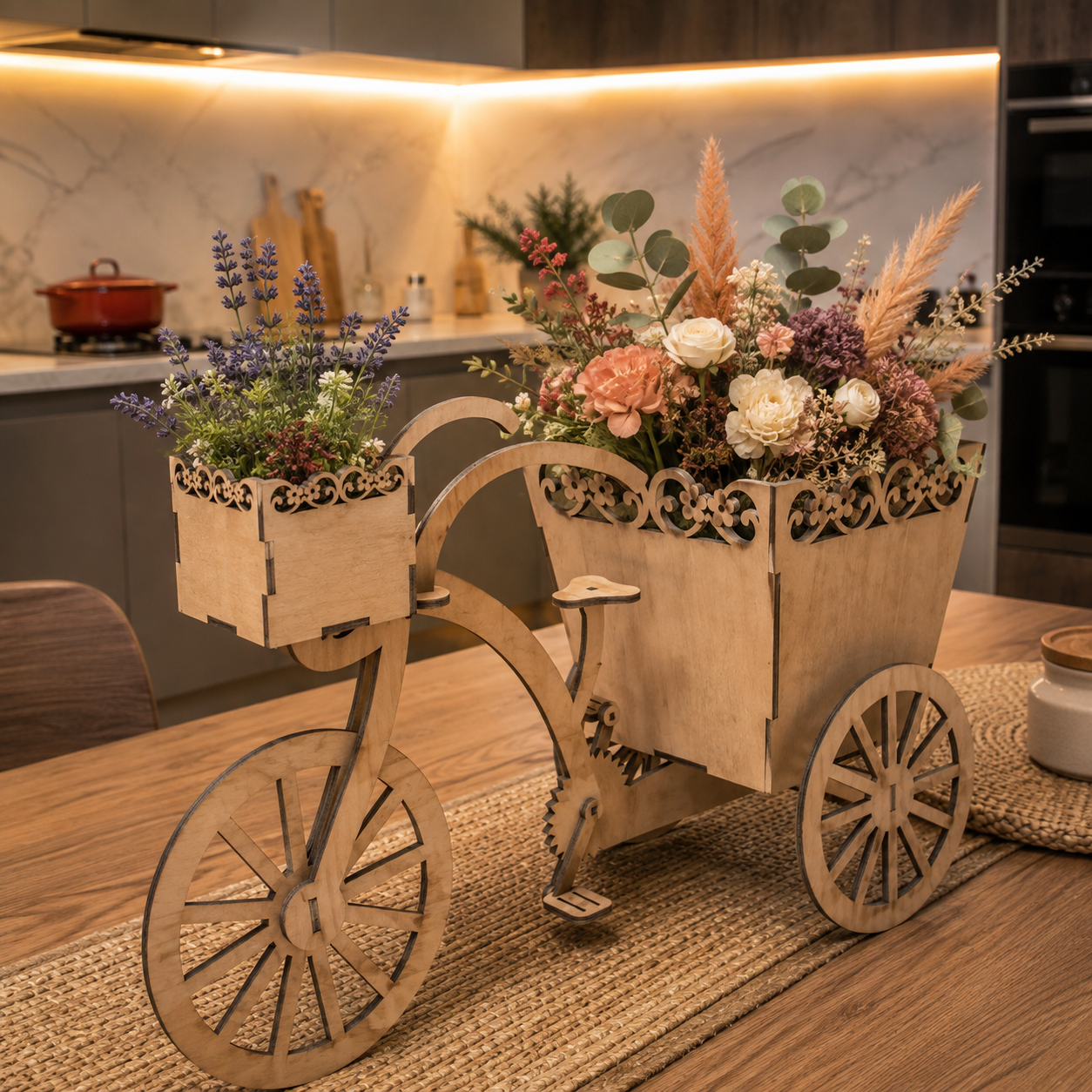 Bicycle Flower Stand DXF, AI, CDR, EPS & SVG Files – Laser Cutting CNC Decorative Planter Design