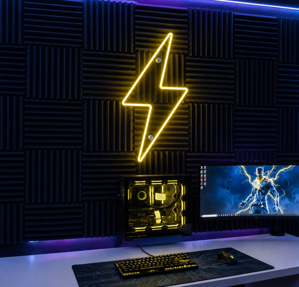 Lightning Neon Sign DXF, SVG & AI Files – LED Light CNC & Laser Cutting Design