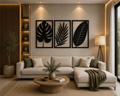 Tropical Leaves Wall Decor cutting files | Wall Art | DXF AI Files for CNC, Laser & Plasma Cutting