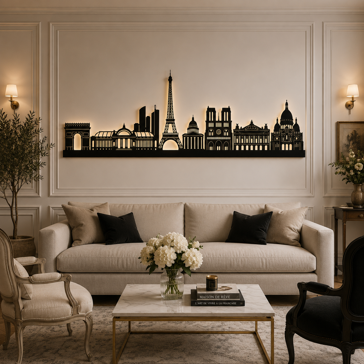 Paris Skyline Cutting DXF EPS File | CNC Laser Cut Vector | Digital Download