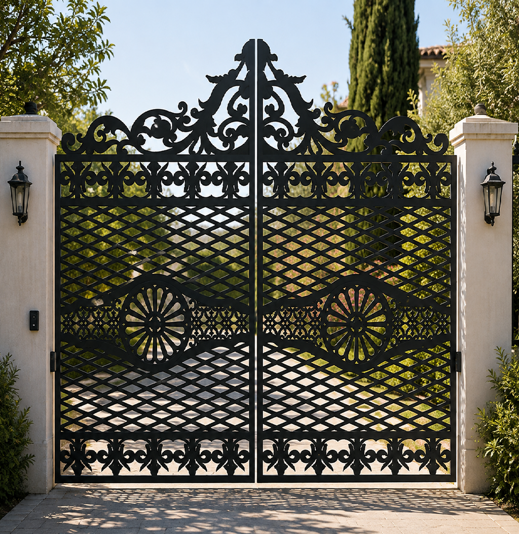 Ornate Metal Gate DXF, SVG & AI Files – Decorative Garden Gate CNC & Laser Cutting Design