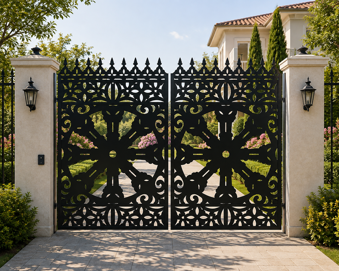 Modern Metal Gate DXF, SVG & AI Files – Ornate Garden Gate CNC & Laser Cutting Design