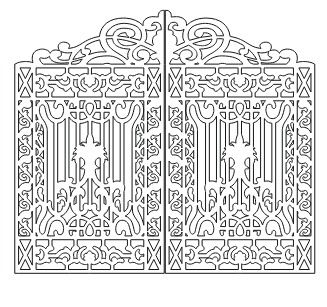 Metal Gate DXF, SVG & AI Files – Ornate Garden Gate CNC & Laser Cutting Design