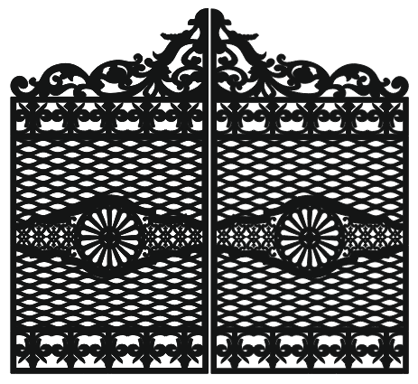 Ornate Metal Gate DXF, SVG & AI Files – Decorative Garden Gate CNC & Laser Cutting Design
