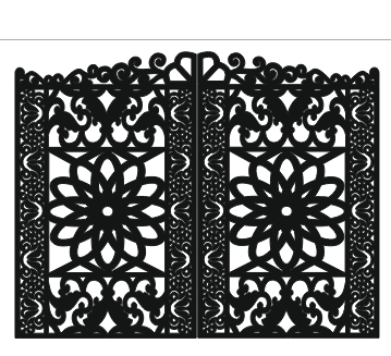 Metal Gate DXF, SVG & AI Files – Ornate Garden Gate CNC & Laser Cutting Design