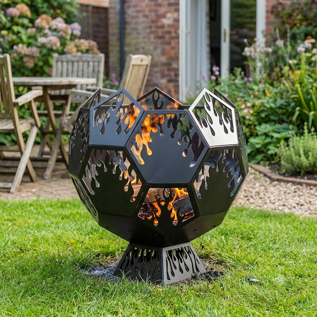 7 Barbecue Fire Pit Cutting Files Bundle| Outdoor Fire Pit CNC Laser Cut File | Grill Pit Digital Design