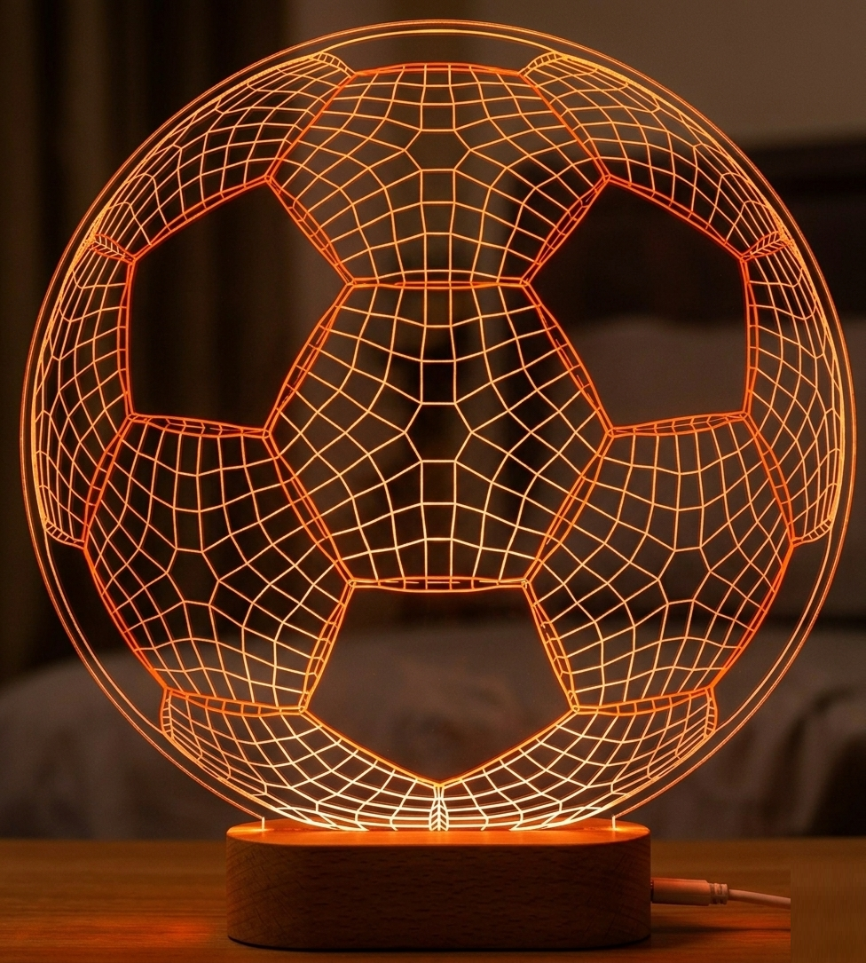 Football Hologram Laser Cut DXF AI EPS Files