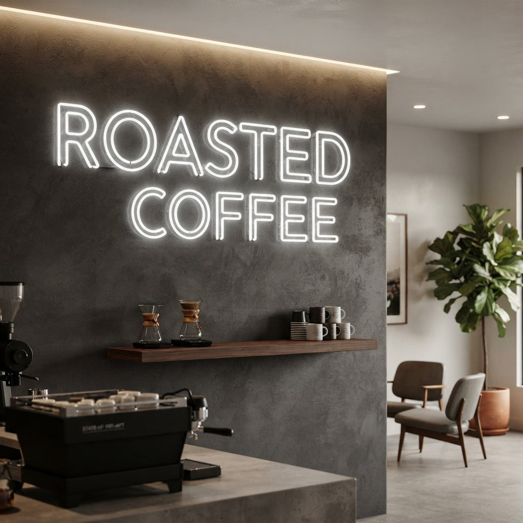 Roasted Coffee Sign DXF, SVG & AI Files – Coffee Shop CNC & Laser Cutting Design