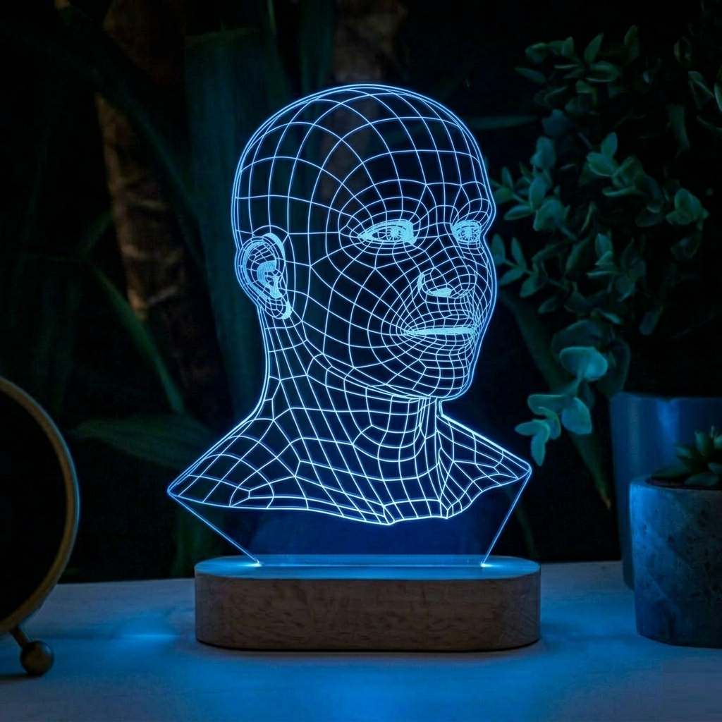 Human Head Laser Cut DXF AI EPS Files