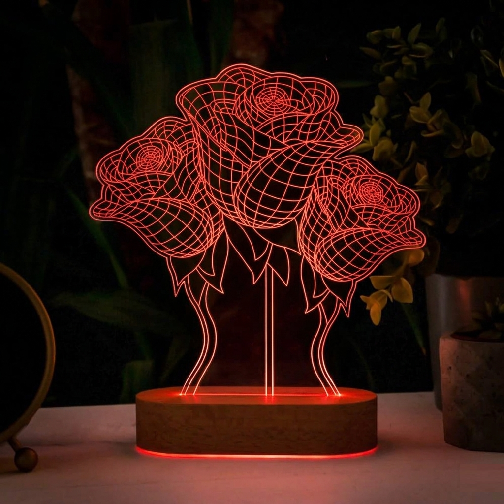 Flower Hologram Laser Cut DXF AI EPS Files