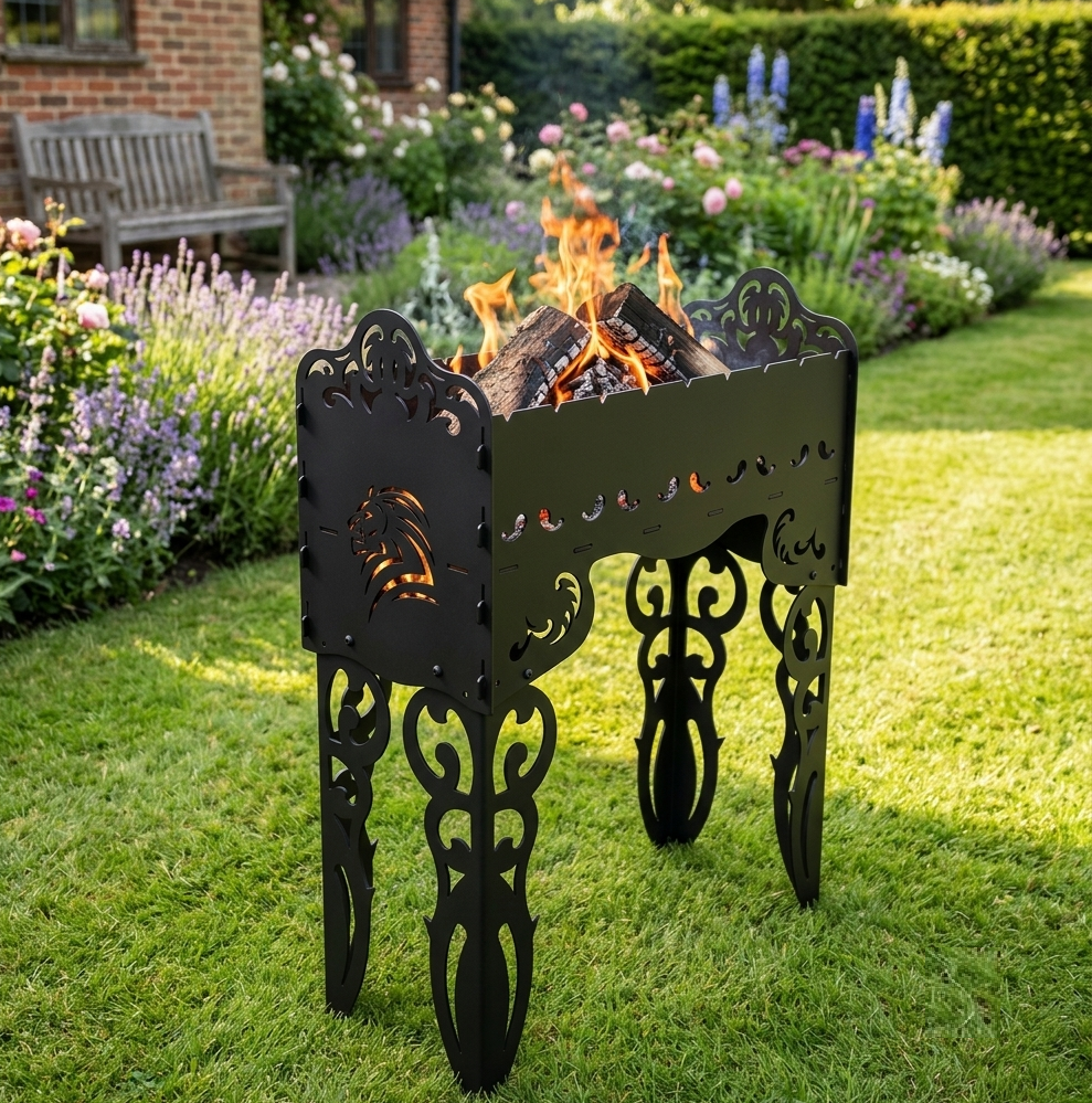7 Barbecue Fire Pit Cutting Files Bundle| Outdoor Fire Pit CNC Laser Cut File | Grill Pit Digital Design