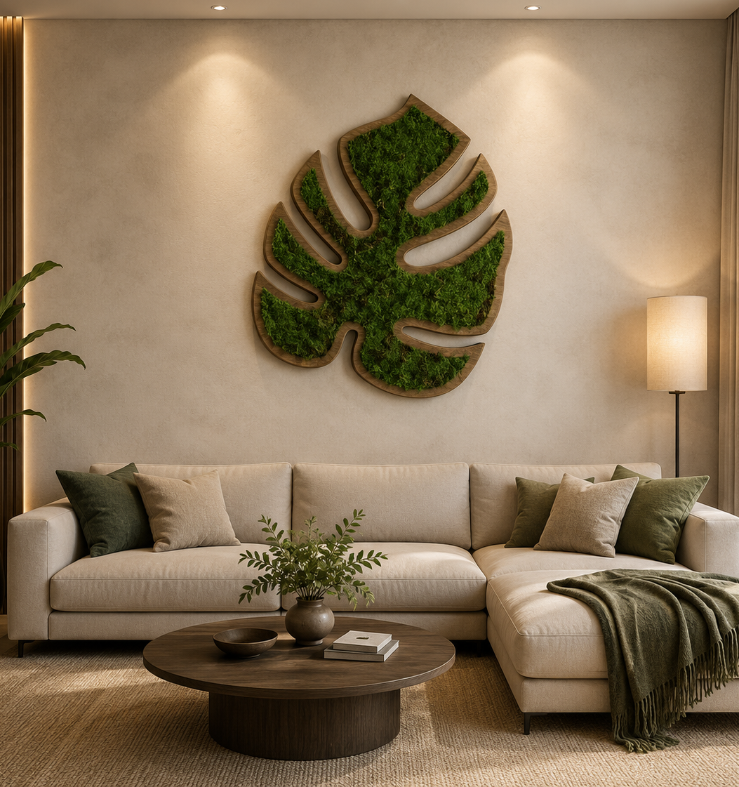 Tropical Leaf Moss Wall Art DXF, AI & SVG Files for CNC, Laser & Plasma Cutting