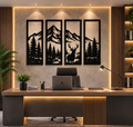 Mountain View Wall Art, Wall decor, DXF, AI & SVG Files for CNC, Laser & Plasma Cutting