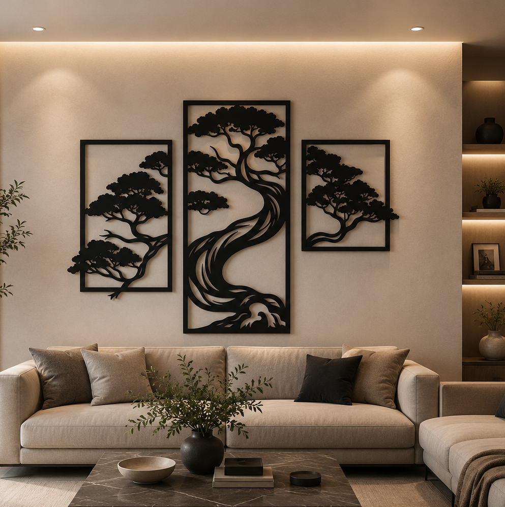 Moss Tree Wall Decor SVG | Wall Art | DXF AI Files for CNC, Laser & Plasma Cutting