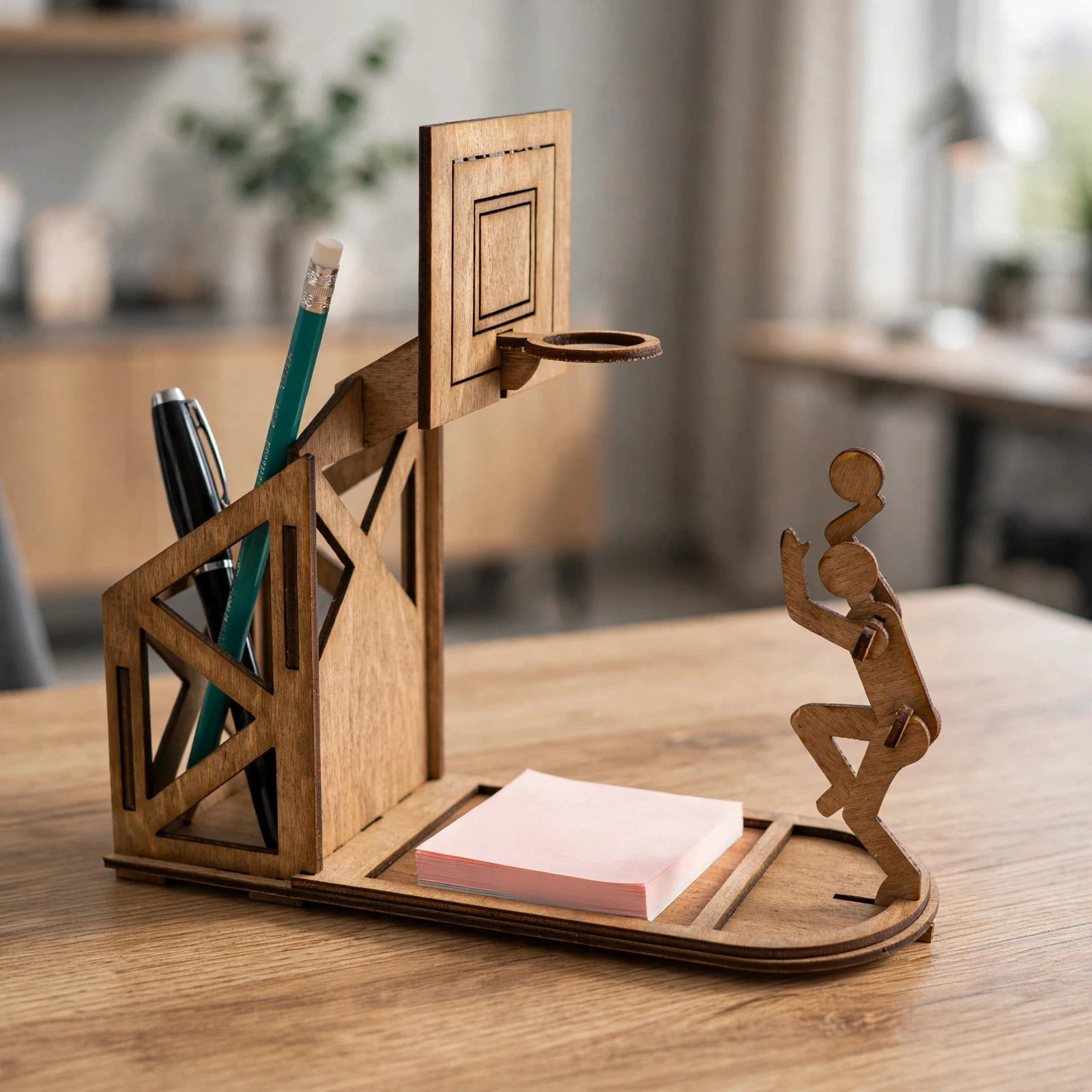 Basketball Pencil Box Office Organizer CDR DXF SVG EPS AI | CNC & Laser Cut Desk Organizer | Basketball Pen Holder Digital File
