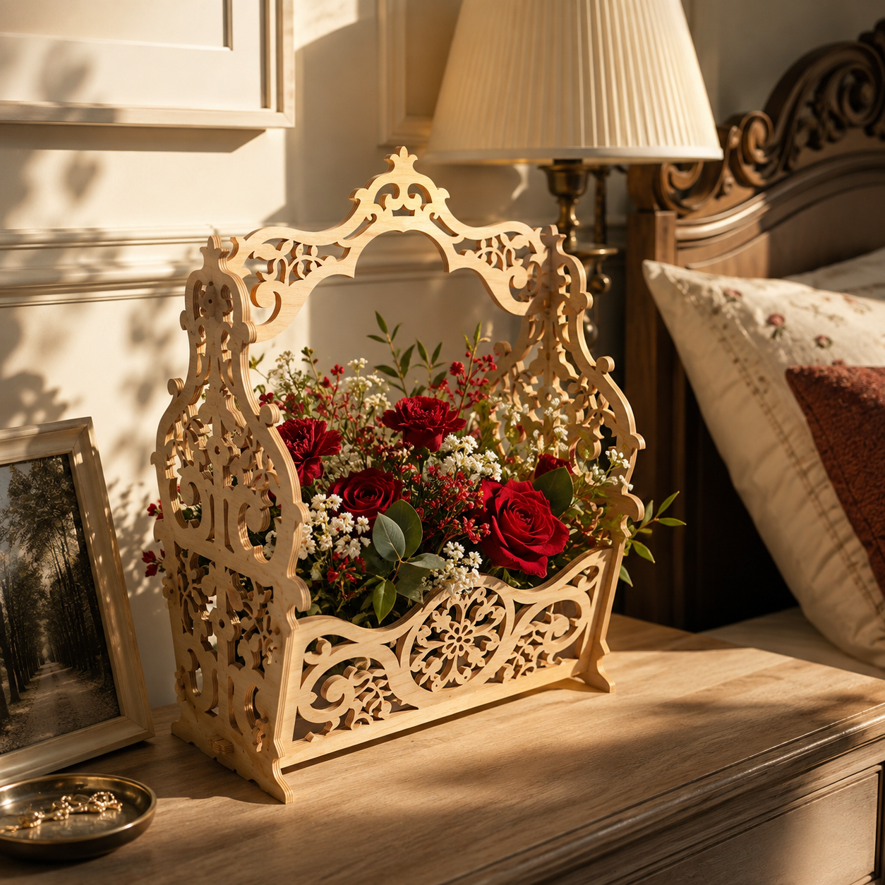 Carved Flower Pots DXF, AI, CDR, EPS & SVG Files – Decorative Planter Laser Cutting Design