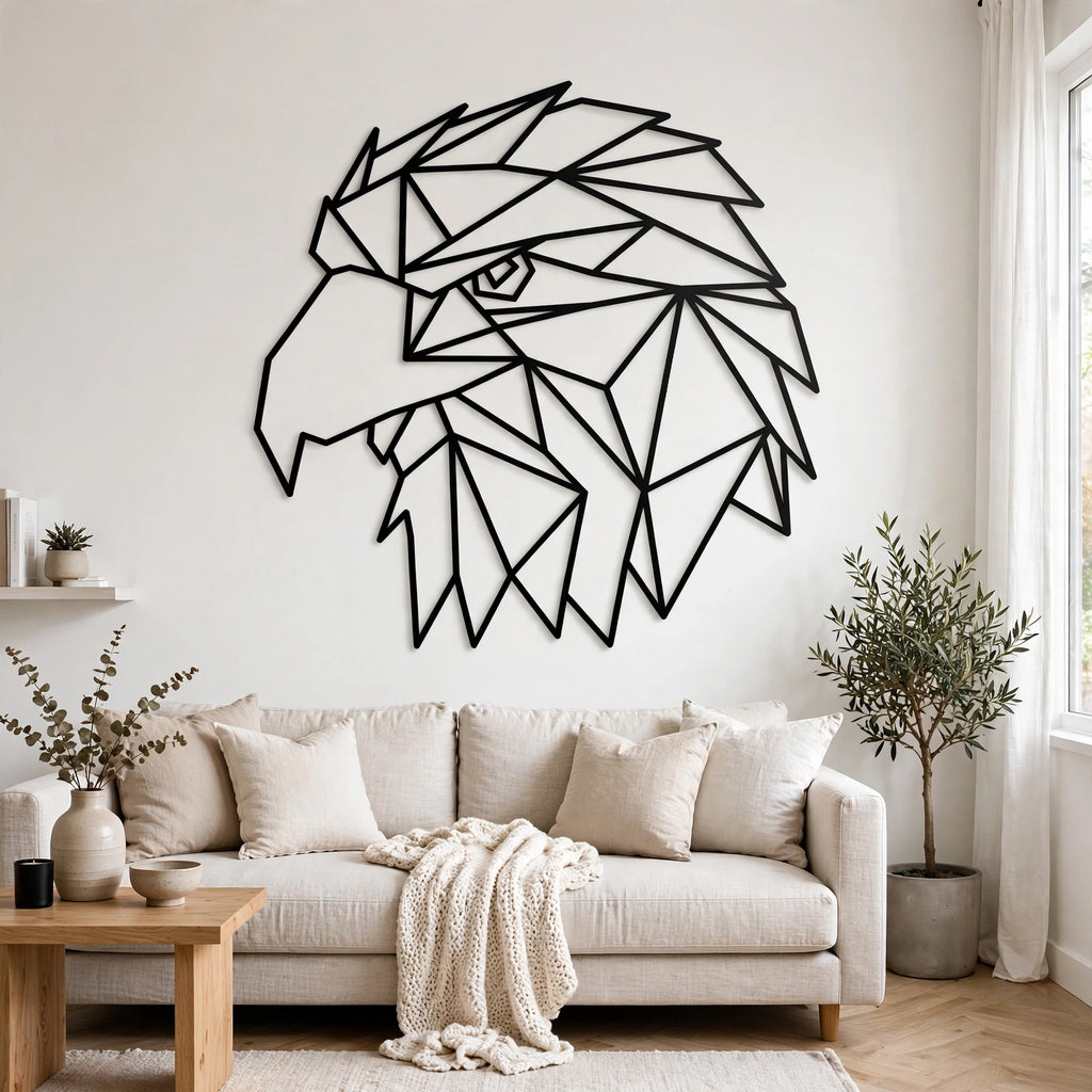 Sticky Eagle Head Wall Decor DXF File – Eagle Wall Art CNC Cutting Design